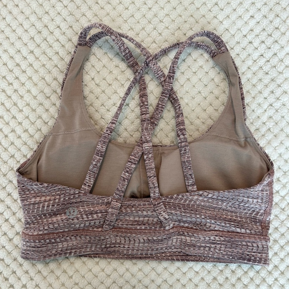 Pink patterned lululemon sports bra!